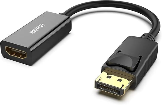 BENFEI 2 Pack DisplayPort to HDMI Adapter 4K Unidirectional DisplayPort DP Computor to HDMI Monitor Connection Adapter Compatible with Laptop PC Monitor TV Projector