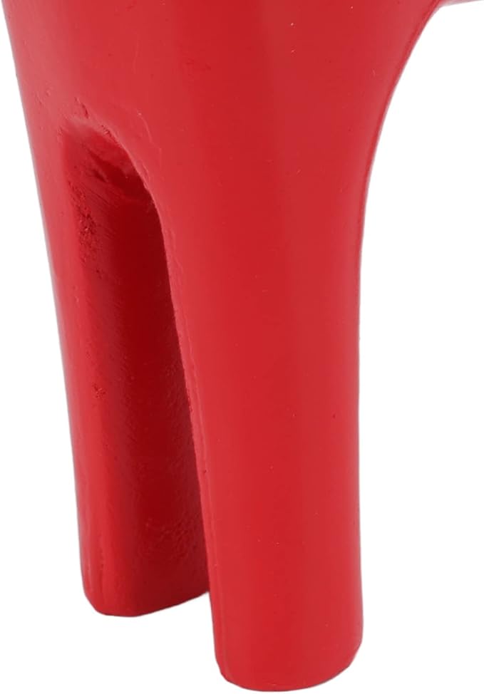 Asixxsix Red Scandinavian Wooden Dala Horse Figurines, Set of 2, Cultural Christmas Decoration Gift