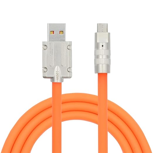 NFHK USB-A Type A to USB Micro 5Pin Liquid Silicone Ultra Soft Power USB2.0 Data Cable Fast Charge for Laptop Tablet Phone 100CM
