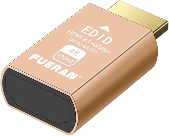 4K 120Hz HDMI 2.1 Dummy Plug Virtual Monitor Display Emulator Headless Display Adapter 3840x2160@120Hz1440@1080P@120Hz HDMI-Compatible Graphics Acceleration for Ethereum ETH ZEC BTC Mining