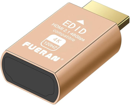 4K 120Hz HDMI 2.1 Dummy Plug Virtual Monitor Display Emulator Headless Display Adapter 3840x2160@120Hz1440@1080P@120Hz HDMI-Compatible Graphics Acceleration for Ethereum ETH ZEC BTC Mining