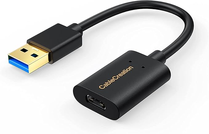 CableCreation 2Pack USB C Female to USB Male Adapter, 5Gbps USB3.1 to USB C Adapter Compatible with Laptops, Logitech StreamCam, etc