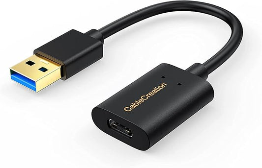CableCreation 2Pack USB C Female to USB Male Adapter, 5Gbps USB3.1 to USB C Adapter Compatible with Laptops, Logitech StreamCam, etc