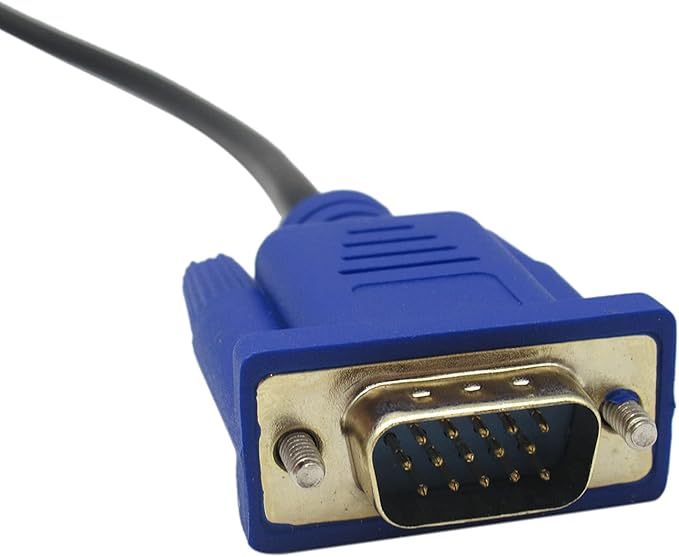 BLUE ELF HDMI to VGA Adapter Cable 6ft/1.8m Gold-Plated 1080P HDMI Male to VGA Male Active Video Converter Cord for Notebook PC DVD Player Laptop TV Projector Monitor Etc