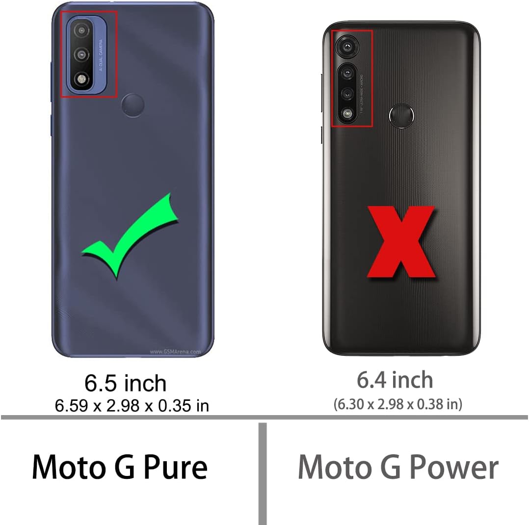 Osophter Moto G Pure Phone Case, Clear TPU with Screen Protector, Shock-Absorption Flexible Cover for Motorola G Pure