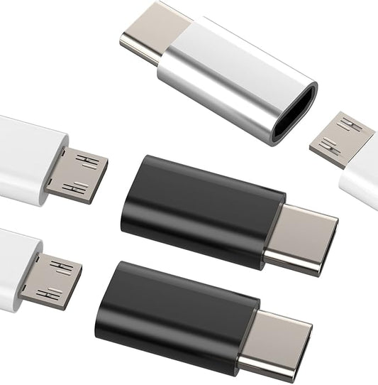 Micro USB Female to USB C Male(3pack) Adapter Android Port Charge Cable to Type-C Charging Converter for Pixel 5XL LG Compatible for Samsung Galaxy Note S10 S20 S21 Ipad Pro Air4 Cord Connector