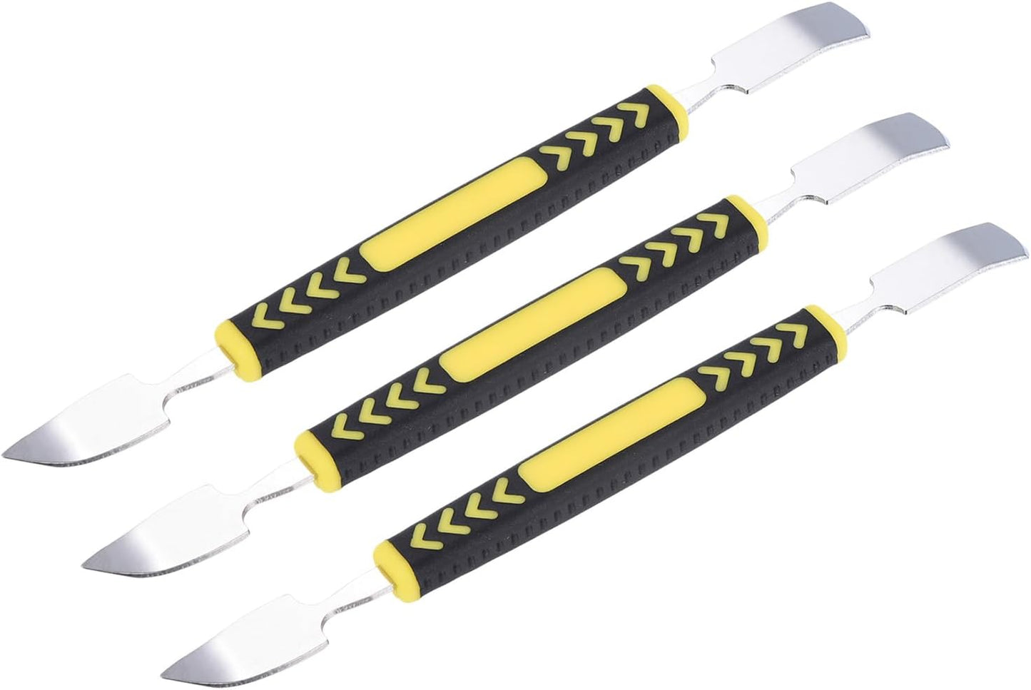 MECCANIXITY 3pcs Small Metal Crowbar Double Head Spudger Pry Bar Tools for Mobile Phone Repair