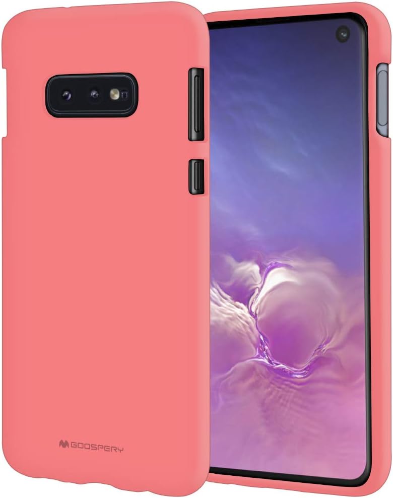 GOOSPERY Soft Feeling Jelly Case for Samsung Galaxy S10e (2019), Silky Slim Bumper Cover (Flamingo)
