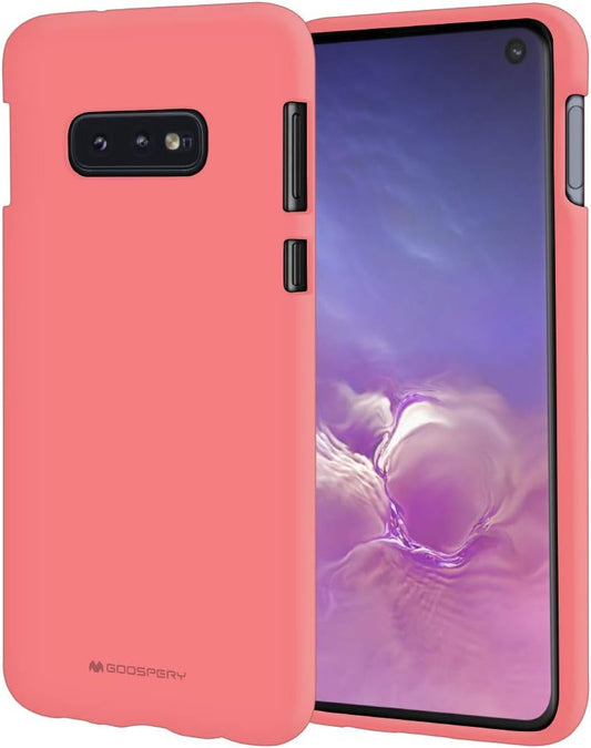 GOOSPERY Soft Feeling Jelly Case for Samsung Galaxy S10e (2019), Silky Slim Bumper Cover (Flamingo)