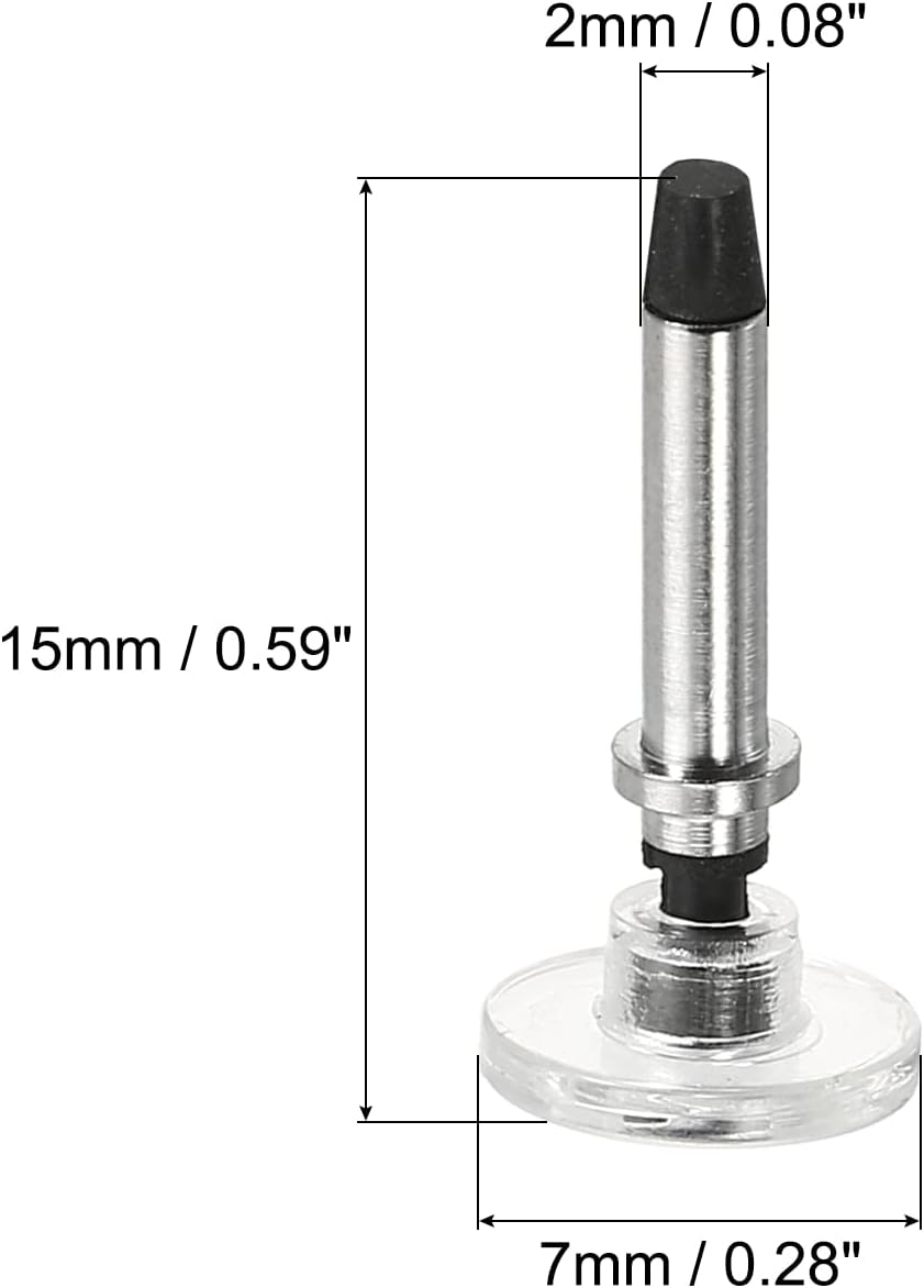 MECCANIXITY 12pcs Universal Replacement Stylus Pen Disc Fine Tips 7mm High Precision for 2 in 1 Capacitive Touch Screen