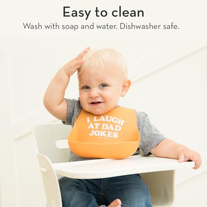 Bella Tunno Baby Bib for Eating, Waterproof Silicone Bib with Large Food Catcher, Adjustable Fit for Babies 4-12 months & Toddlers 1-3 Years, Boys & Girls, I Love Grandma