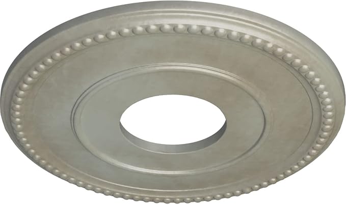 Ekena Millwork CM12BRFLS 12-1/2" x 3-7/8" x 3/4" Bradford Ceiling Medallion, Flash Gold