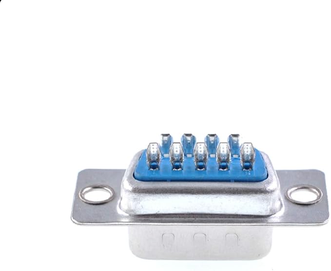 Oiyagai 10Pcs DB9 Male Connector Set, Solder Type, Plastic 9 Pins D-Sub Adapter with Hood for Serial Port