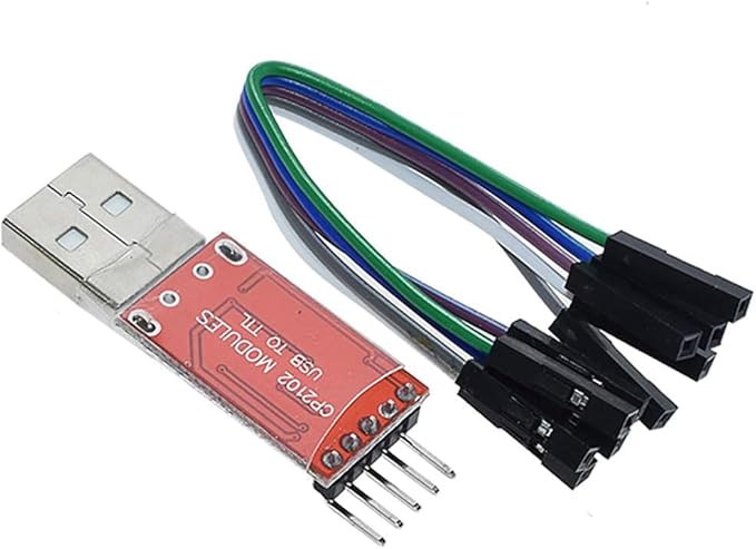 2 Packs CP2102 USB 2.0 to TTL Module Serial Converter Adapter Module USB to TTL Downloader with Jumper Wires