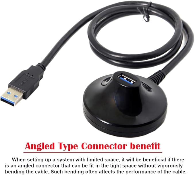 NFHK USB 3.0 Type-A Male to Female Extension Dock Station Docking Cable 80cm