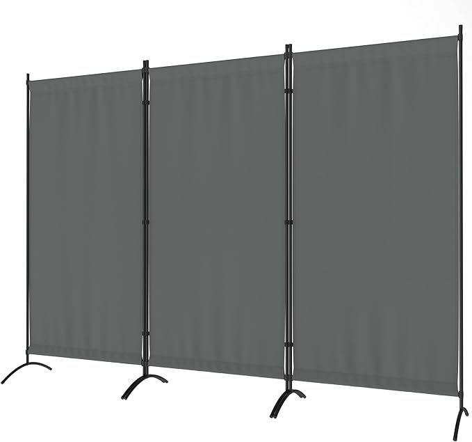 Morngardo Room Divider Folding Privacy Screens 3 Panel Partitions Dividers Portable Separating for Home Office Bedroom Dorm Decor