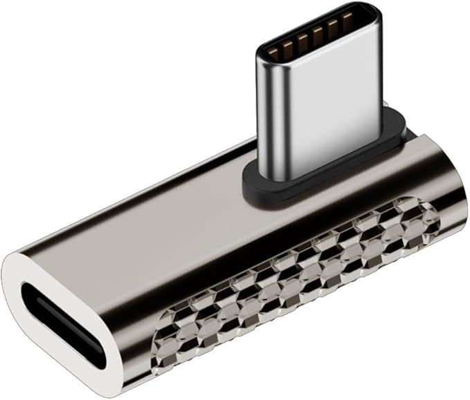 2 pcs Type-C to Type-C,USB C Adapter PD Type C Male to Female Extender 8k@60Hz Video for Mobile Phones, laptops, Tablets Projection Screen or Charging (Center Bend)