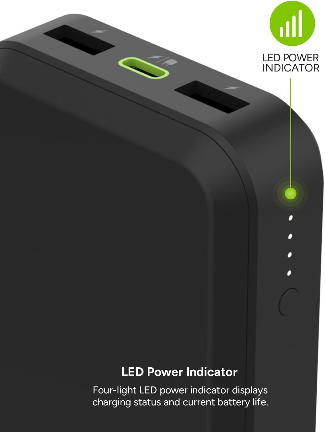 mophie powerstation prime20 - Ultra-Compact Portable Power Bank with 20,000mAh Internal Battery, 18W USB-C PD Fast