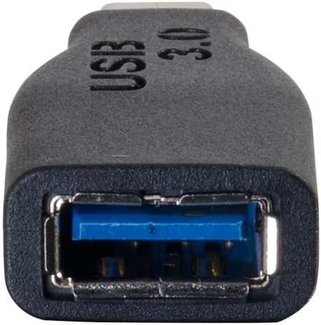 C2G 28868 USB 3.0 (USB 3.1 Gen 1) USB-C to USB-A Adapter Male/Female Thunderbolt 3, Tablet, Chromebook Pixel, Samsung Galaxy TabPro S, LG G6, MacBook