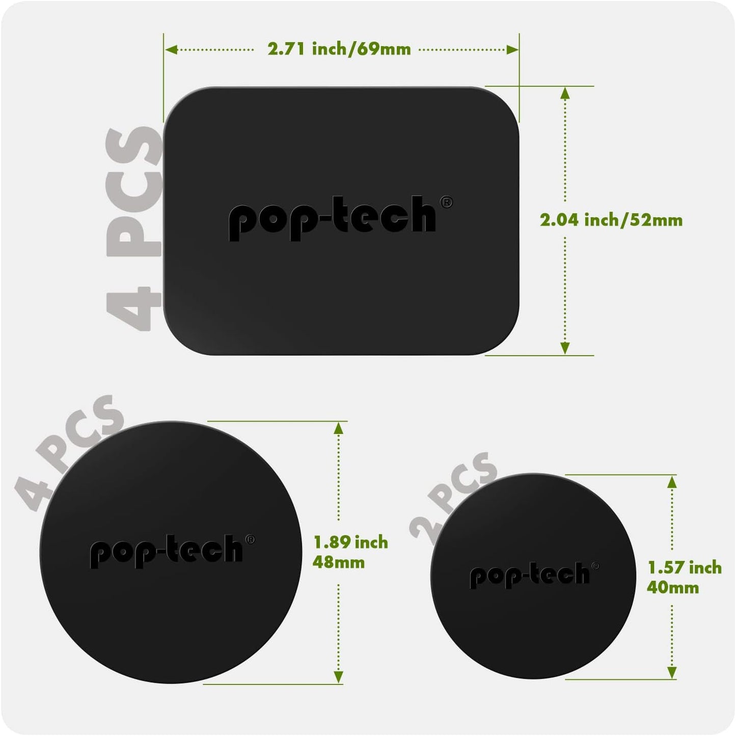 Metal Plate for Phone Magnet, 10 Pack Replacement Magnet Disc with Adhesive Backing