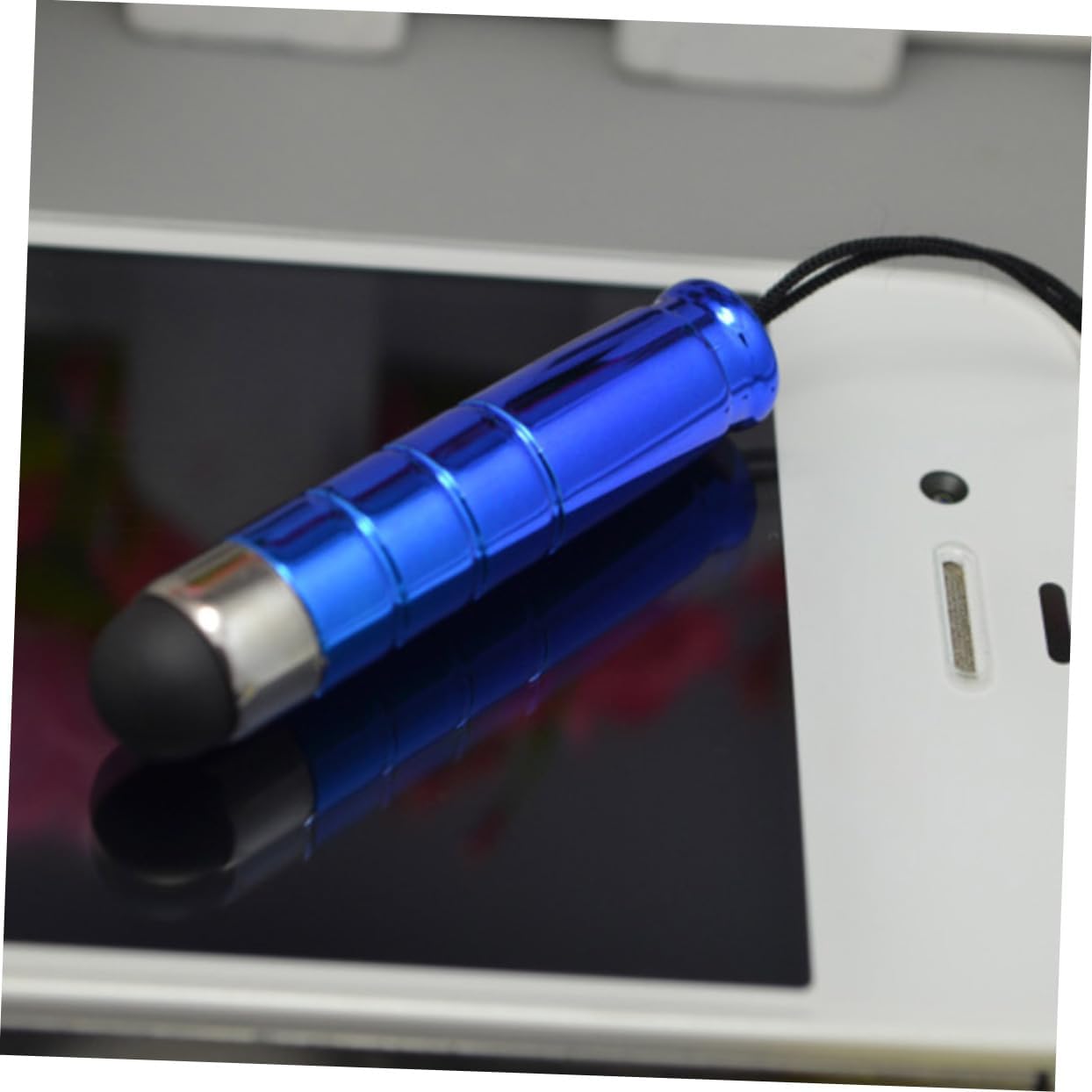 HOMSFOU Stylus Pencil with Brush, Headphone Jack Mobile Phone Accessory, Anti-Plug Attachment for Cell Phones