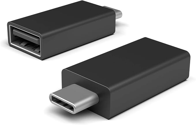 Microsoft JTY-00001 Surface USB-C to USB 3.0 Adapter, Black