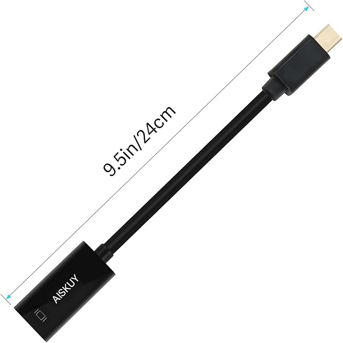 Mini Displayport to HDMI Adapter, 4k Mini DP(Thunderbolt 2) Male to HDMI Female Converter for MacBook Air/Pro, Surface, ThinkPad, Monitor, Projector.