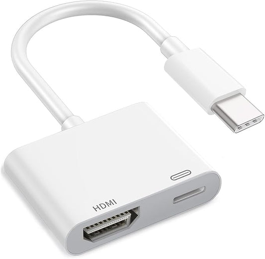 Apple USB-C to HDMI Adapter 4K@120Hz for iPhone 15 16 17 to TV, MFi Certified Type-C to HDMI 2.3 Dongle Cord with 100W Fast Charging Port for MacBook Pro/Air, iPad Pro, iMac, Galaxy S25/S24 and More