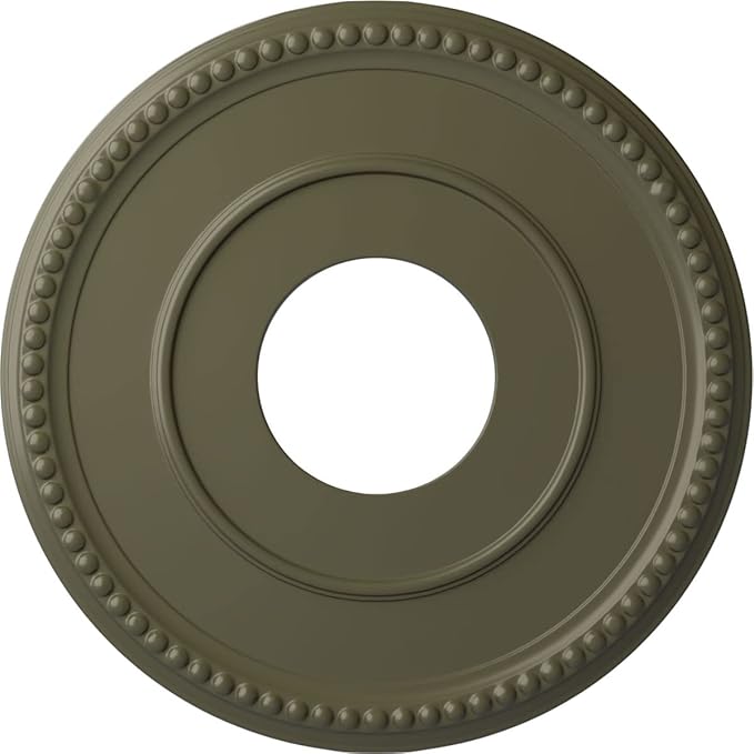 Ekena Millwork CM12BRPTF 12 1/2"OD X 3 7/8"ID X 3/4"P Bradford Ceiling Medallion Fits Canopies Up to 6 5/8", Painted Turtle