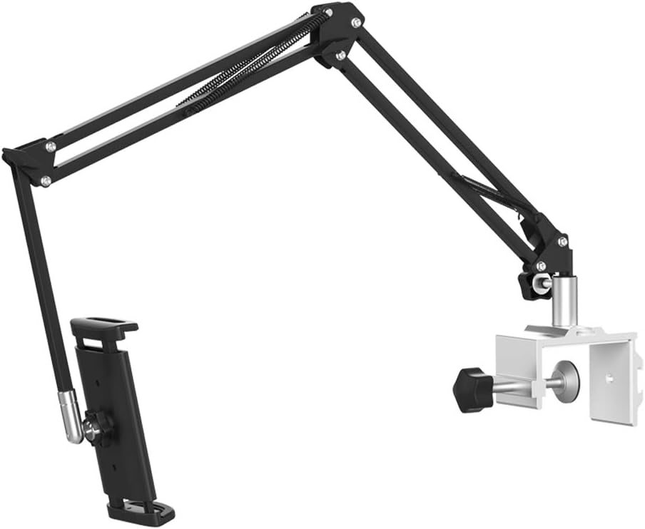 Heavy Duty Phone/Tablet Metal Holder, Universal Mobile Cell Smartphone Mount with 360° Rotation Gooseneck Clamp