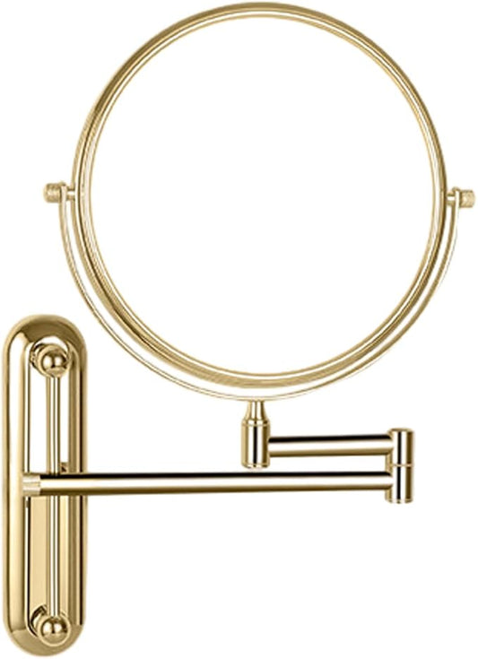 Makeup Mirror Wall Mounted Extra Long Arm, Cosmetic Mirror Magnification, Vanity Mirror 360° Swivel Extend and Fold, Double Sided Bathroom Shaving Mirror Magnifying Mirror Wall Mounted