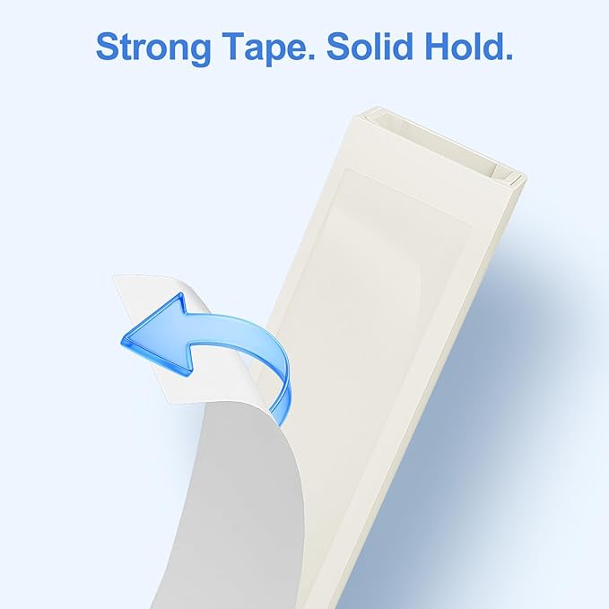 Yecaye Cord Hider, 113in Beige Cord Covers for Wires on Wall, One-Cord Cord Organizer, Easy Install Cable Management Kit, Cable Hider Home Office, W0.59in H0.4in, Beige