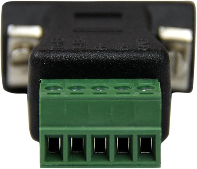 StarTech.com RS422 RS485 Serial DB9 to Terminal Block Adapter - Serial adapter - 5 pin terminal block to DB-9 (M) (black) , TAA (DB92422)