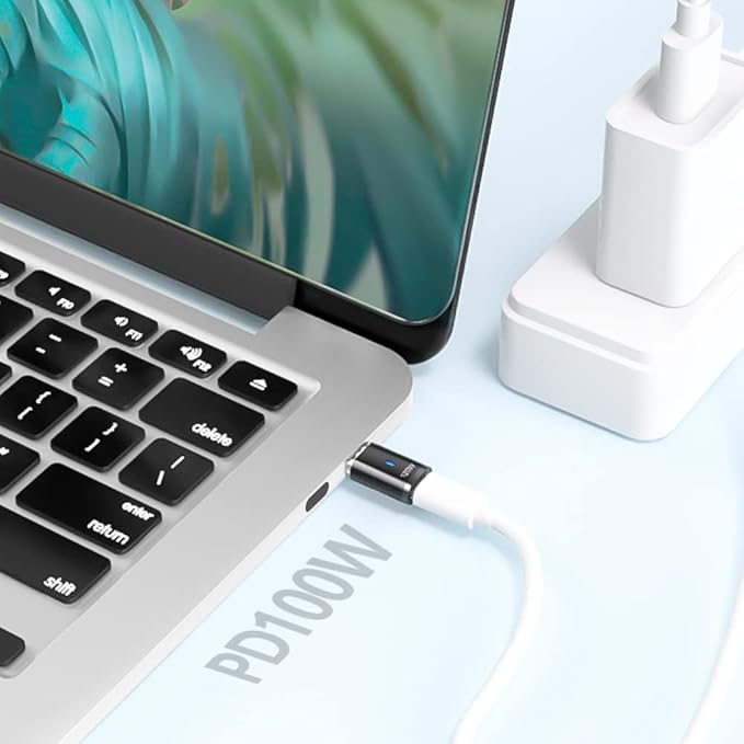USB C Adapter Straight 2 Pack, Magnetic USB C Adapter -3 Tips 120w Fast Charging 5Pin 480Mbps Data Transmission