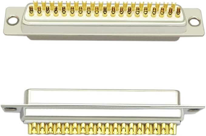 4PCS DB37 RS232 Serial D-SUB Solder Cup Connectors, Gold Plated Joints RS232 Serial Port 37Pin D Sub Couplers(Male x 2, Female x 2)