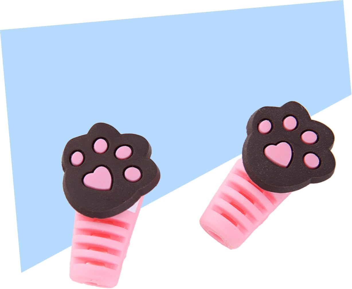 OSALADI 10 Pcs Charger Cable Protector, Cute Mobile Cord Cover for Phone Charger Cable Ends, Pink Savers