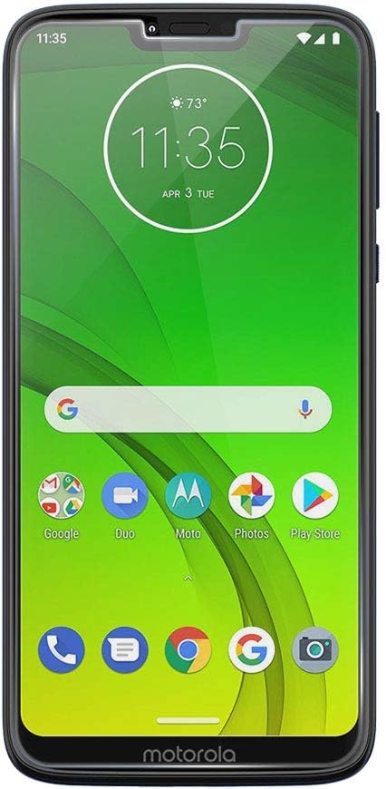 Moto G7 Power Screen Protector (3 Pack) - Clear Tempered Glass, Bubble Free, Case Friendly, Compatible with Moto G7