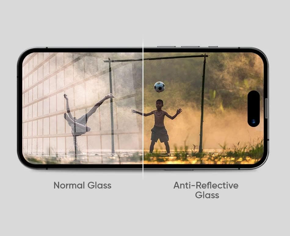 FLOLAB NanoArmour ONETIME PRO Anti Reflective iPhone 14 Plus / 13 Pro Max Screen Protector, Durable Matte Surface