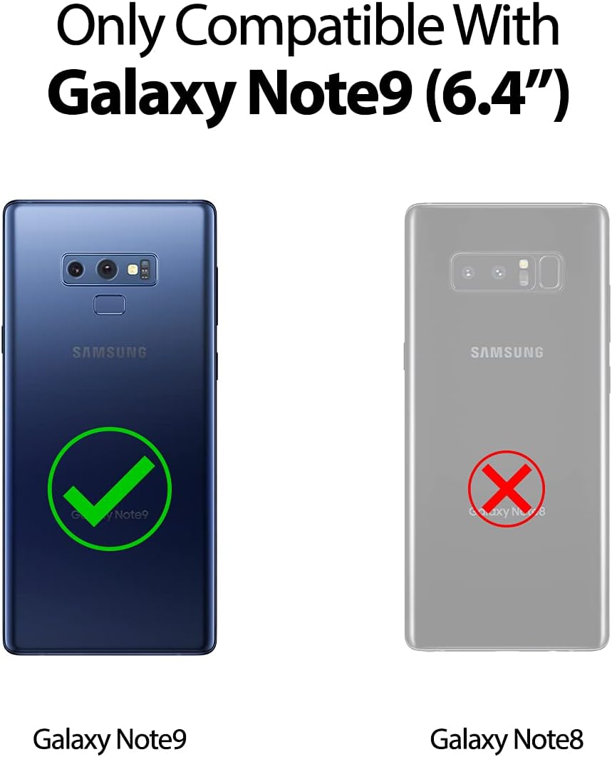 GOOSPERY Galaxy Note 9 Wallet Case, Card Holder, Protective Dual Layer Bumper Phone Case, White