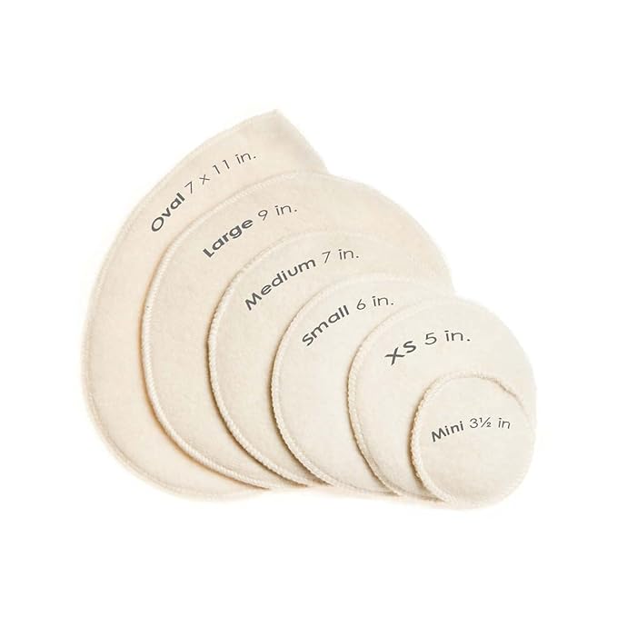 Merino Wool Nursing Pads, Style Softline, Regular Thickness, Teardrop - 10 x 7 in.