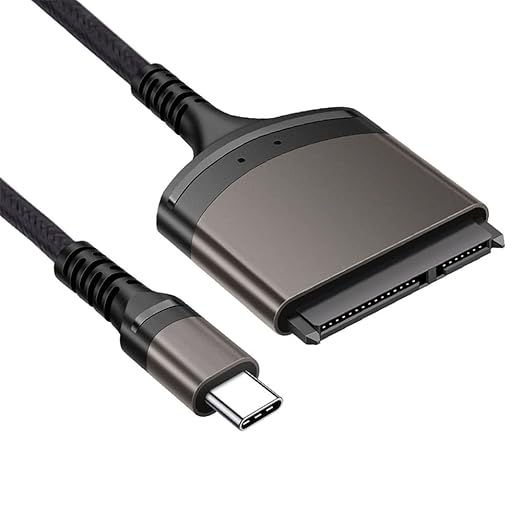 NFHK 5Gbps USB-C Type-C to SATA 22 Pin Adapter Cable for 2.5" Hard Disk Driver SSD Laptop