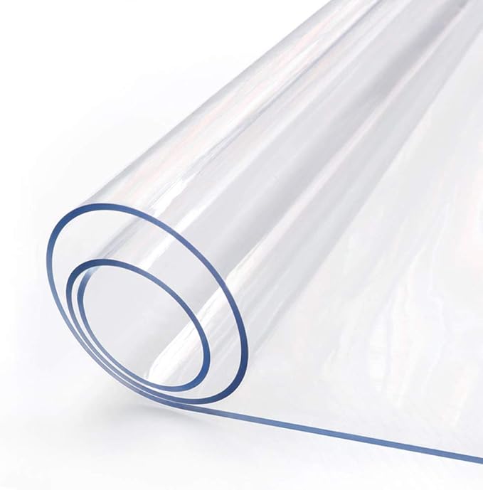 29 X 53 Inch Clear PVC Dining Table Protector Rectangular Plastic Vinyl Table Cover Cloth Desk Pad Mat for Office Computer Coffee Glass End Side Bar Table Top Countertop Wooden Furniture Protecton Mat