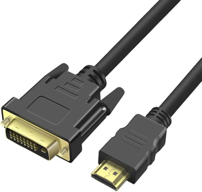 KUJOBUY HDMI to DVI Cable Adapter DVI to HDMI Cable Male to Male Adapter for TV X-Box One PS3 PS4 PS5 Gold-Plated DVID 24+1 Cord for Monitor Projector Laptop DVID Cord 6 FT