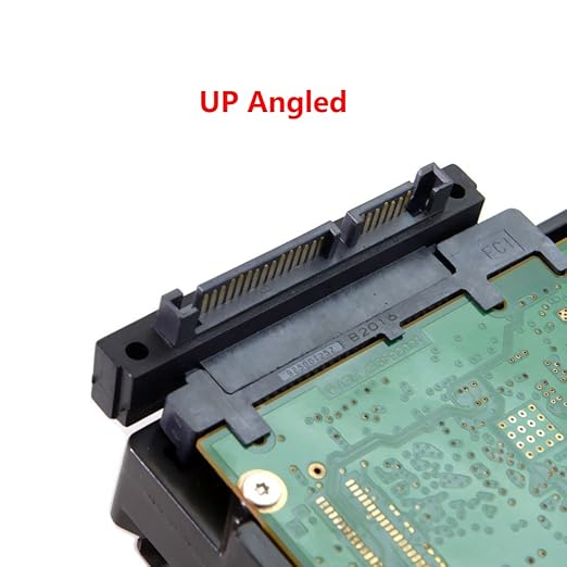 chenyang SATA Male to SATA Female 90 Degree UP Angled Gender Changer Connector Adapter for 2.5/3.5" Hard Disk Drive