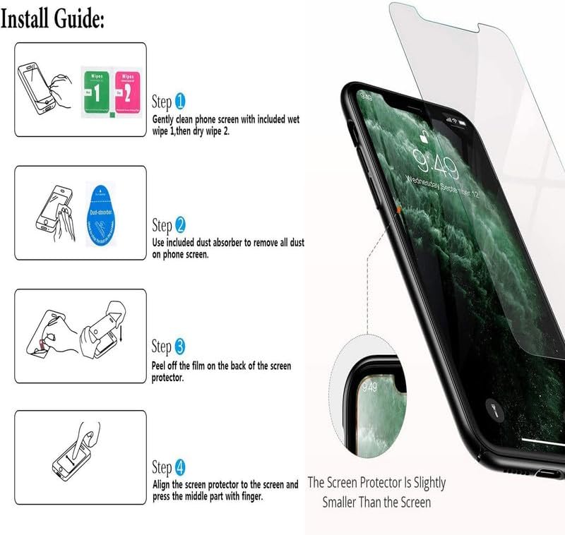 Phone Case for BLU View 4 (6.1") with 1X Tempered Glass Screen Protector, Ultra Thin Shockproof Black Soft Silicone