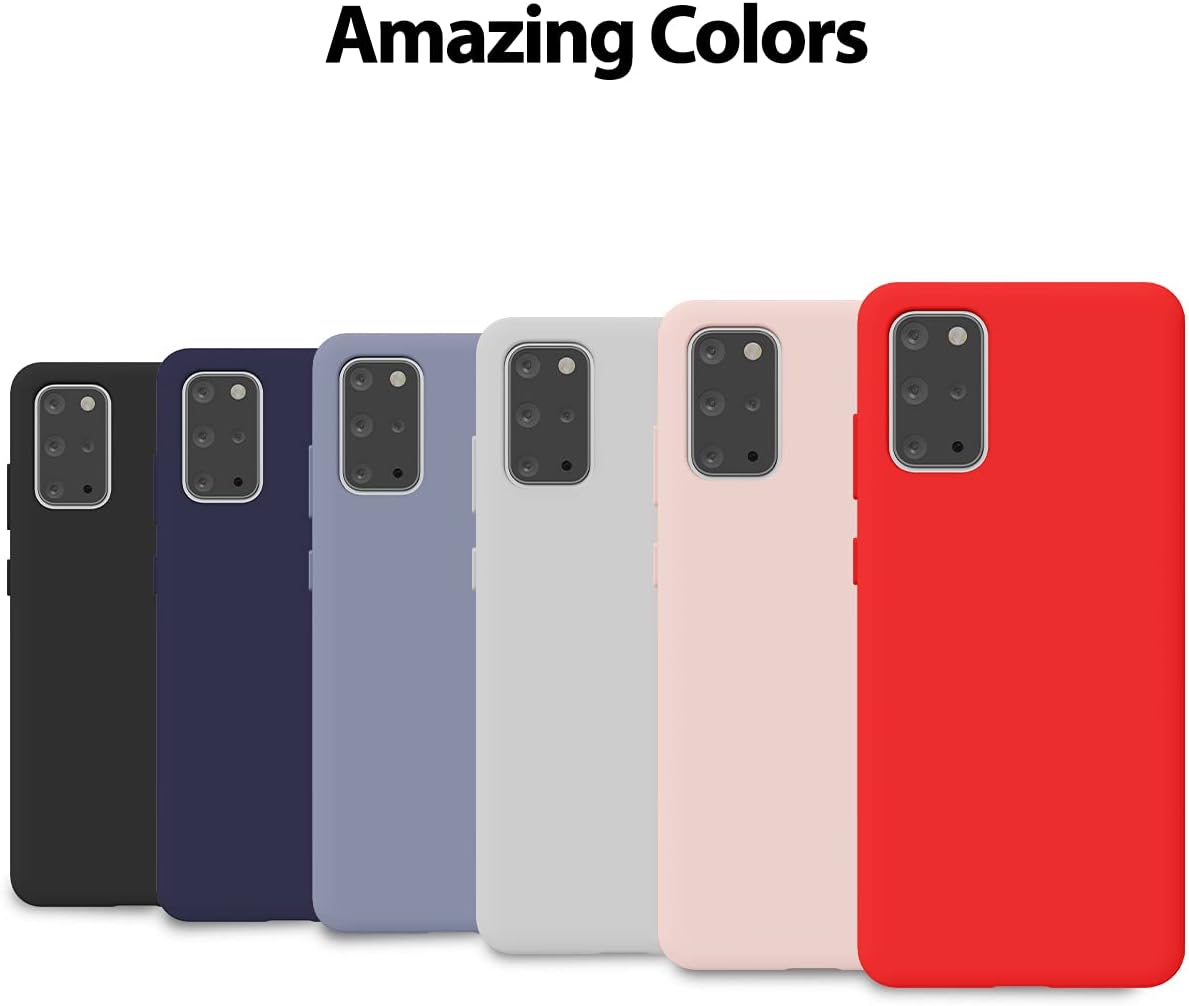 GOOSPERY Liquid Silicone Case for Samsung Galaxy S20 Plus, Jelly Rubber Bumper Case, Lavender Grey