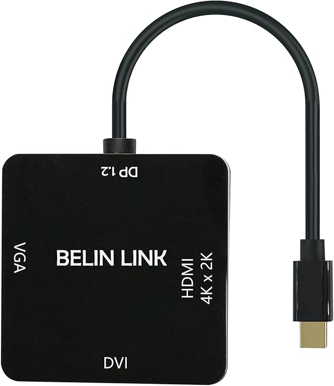 Mini DP to HDMI VGA DVI Adapter,Mini DisplayPort to VGA Adaptor for Surface Pro 6 5 4 3 Video Display Thunderbolt to DVI Converter for Mac,MacBook Pro,Air,HDMI Surface Book to TV,Projector,Monitor