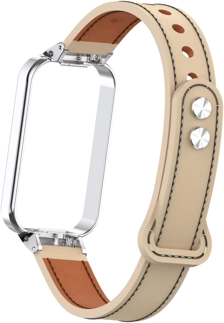 HOPMC Replacement Leather Band Wristband Accessories for Redmi SmartWatch 2 - Compatible with Metal Frame
