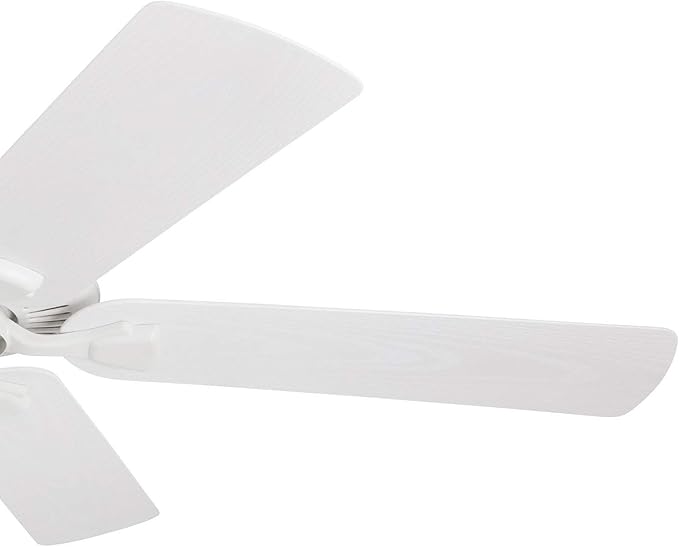 Honeywell Ceiling Fans Belmar 52 Inch Ceiling Fan Without Light, Outdoor Ceiling Fan with Pull Chain, Tri-Mount Traditional 5 Blade Design, ETL Wet Rated, White (50198-01)
