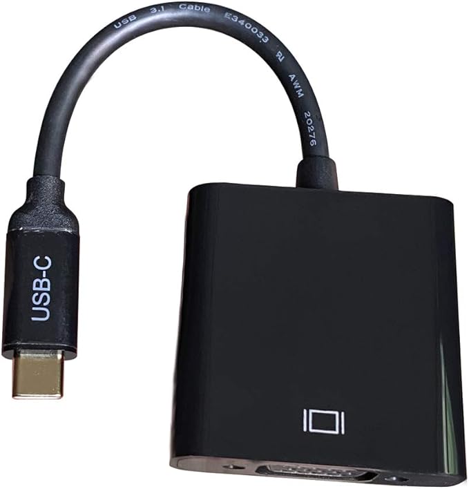 USB C to VGA Adapter - 1080P Full HD, Compact & Universal Compatibility for Laptop, Tablet, Smartphone NOT Support HDMI Output (BL-CVG01)